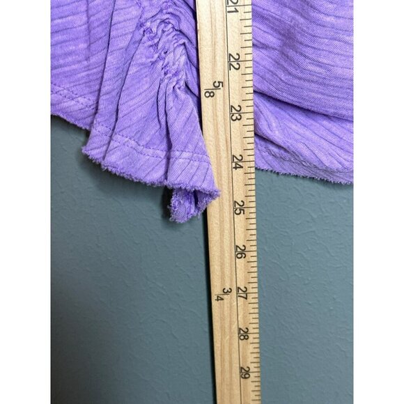 Pilcro Anthropologie Women's XS Purple Stipe Scrunch Tank Sleeveless - Picture 7 of 8